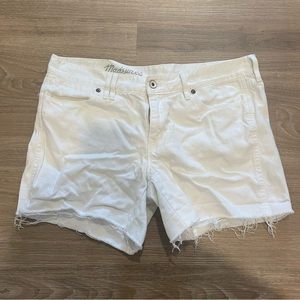 White madewell jean shorts
